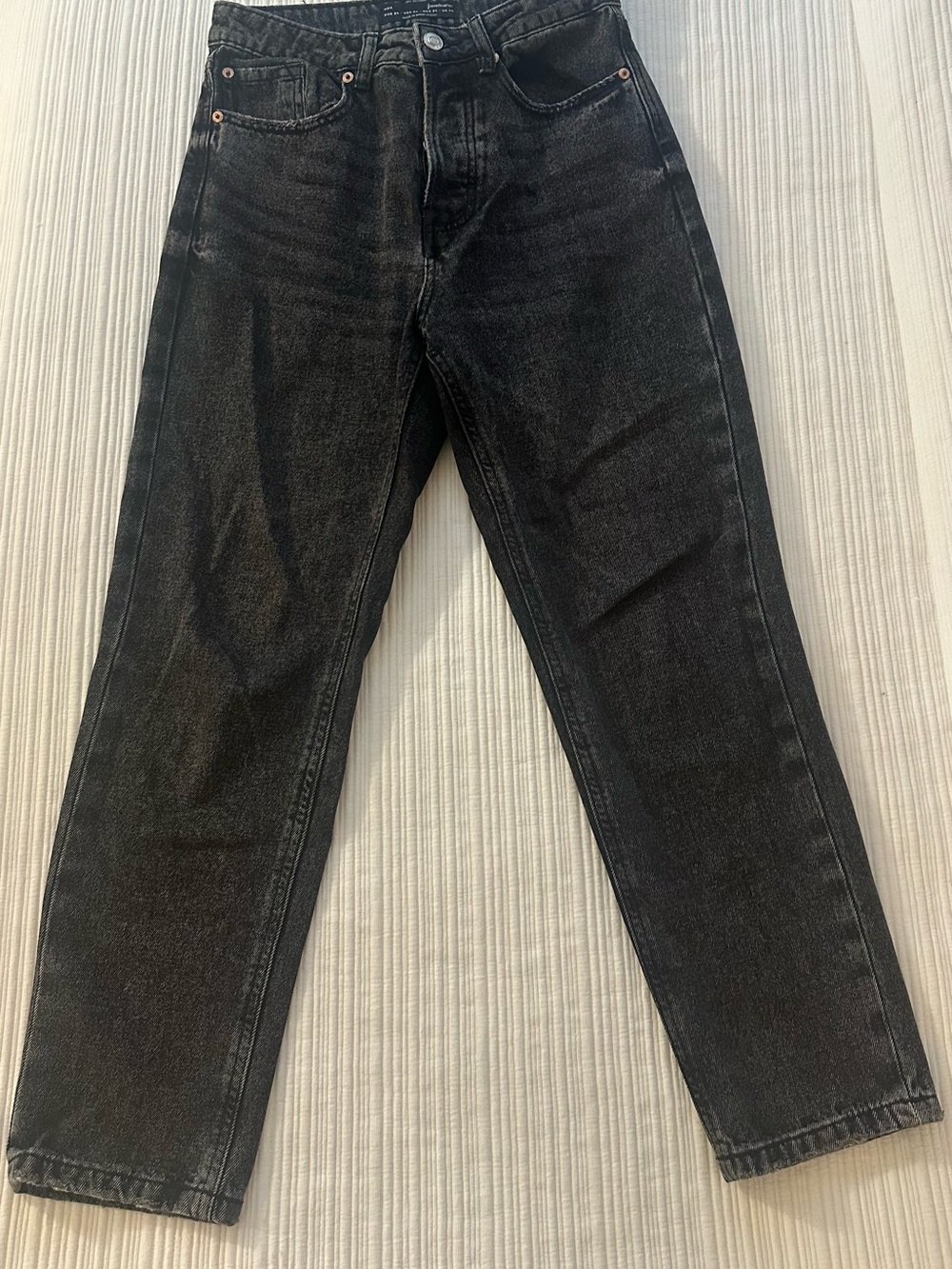 stradivarius Black Straight-Leg Women's Jeans